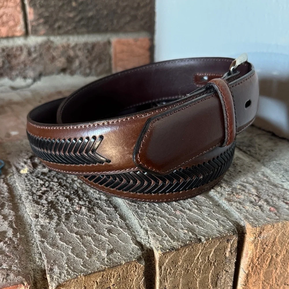 Nocona Dark Brown Leather‎ Belt